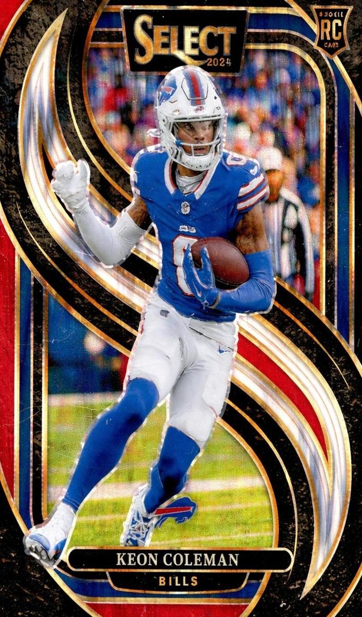 2024 Panini Select Keon Coleman [Zebra Prizm] #153 card