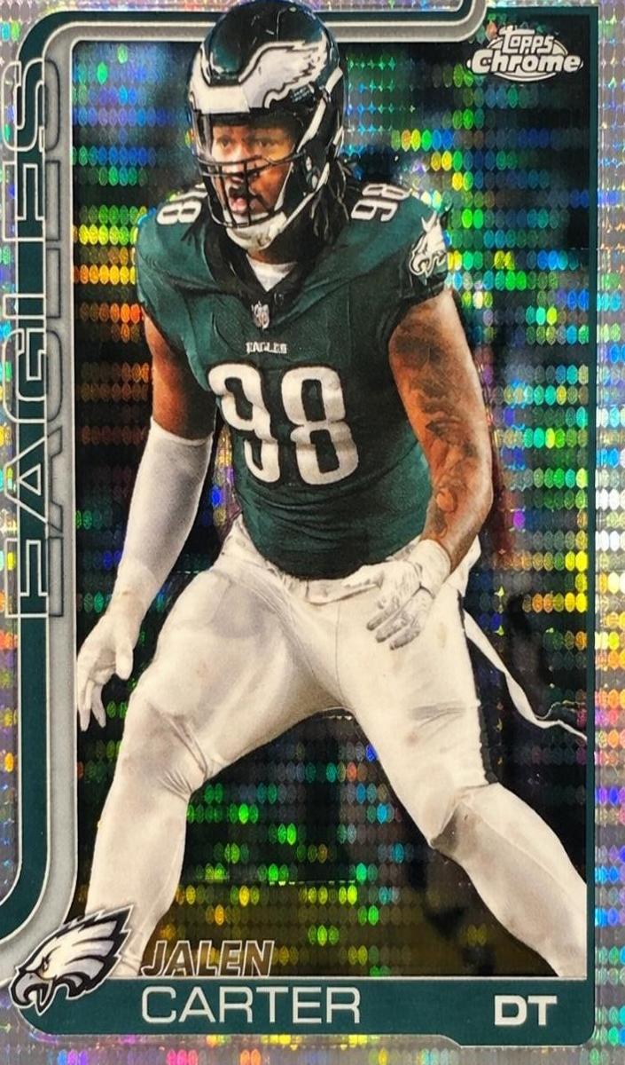 Jalen Carter 2025 Topps Chrome Football card