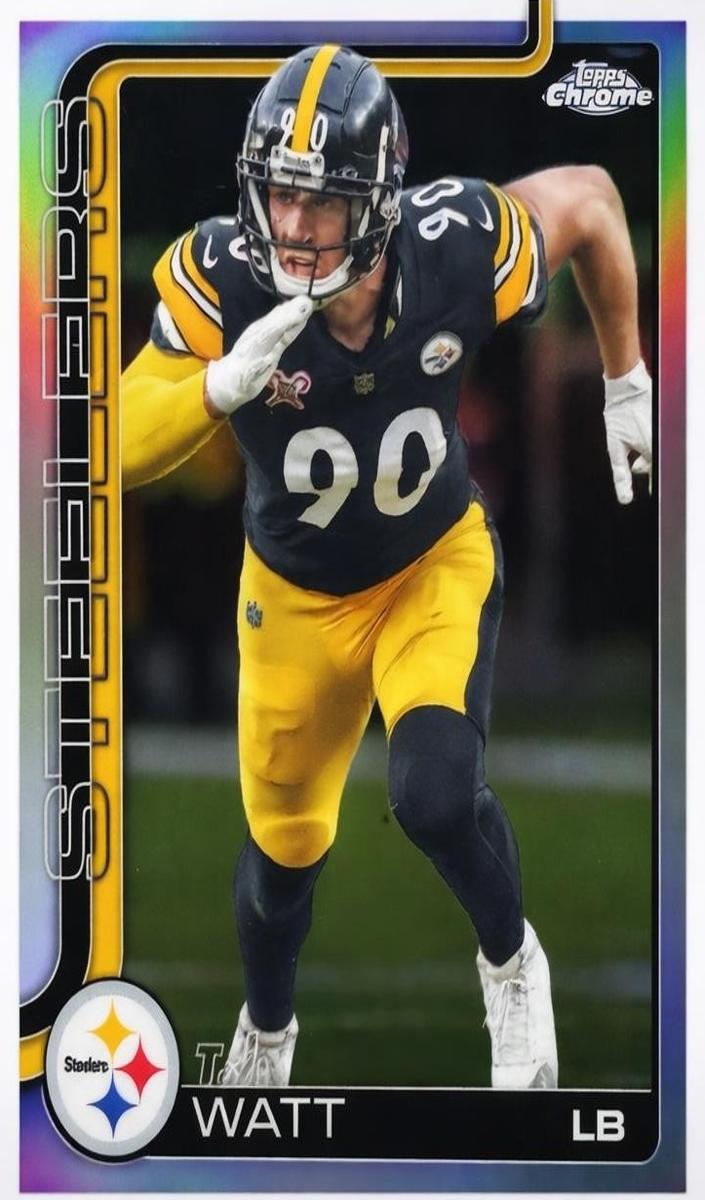 T.J. Watt 2025 Topps Chrome Football card