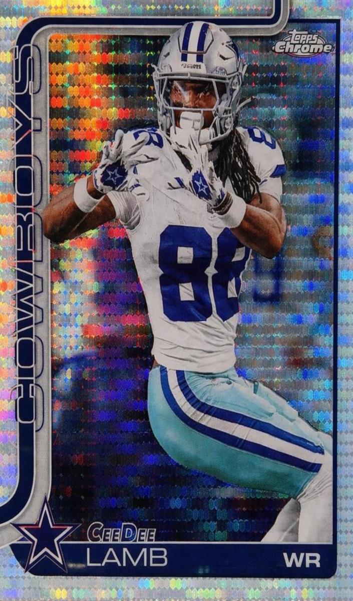 2025 Topps Chrome CeeDee Lamb [X-Fractor Pink] #76 card