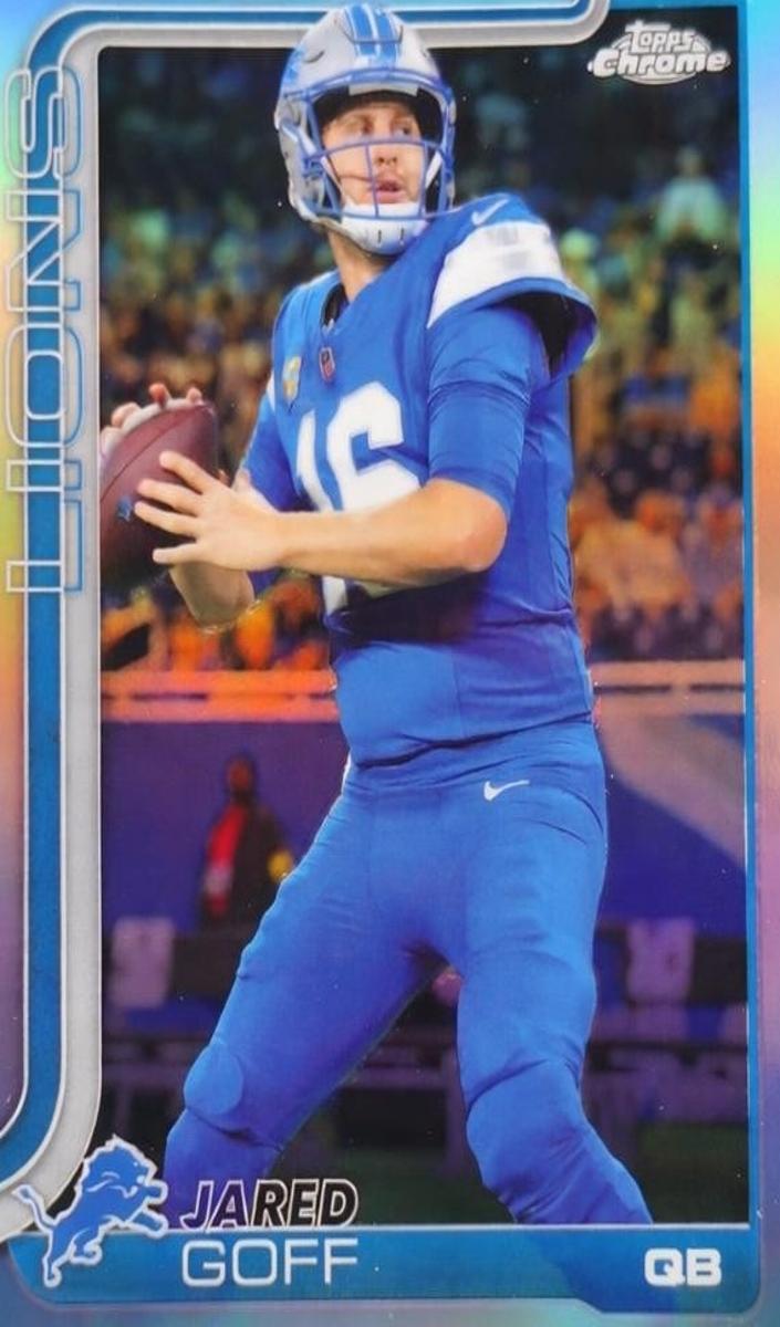 Jared Goff 2025 Topps Chrome Football card