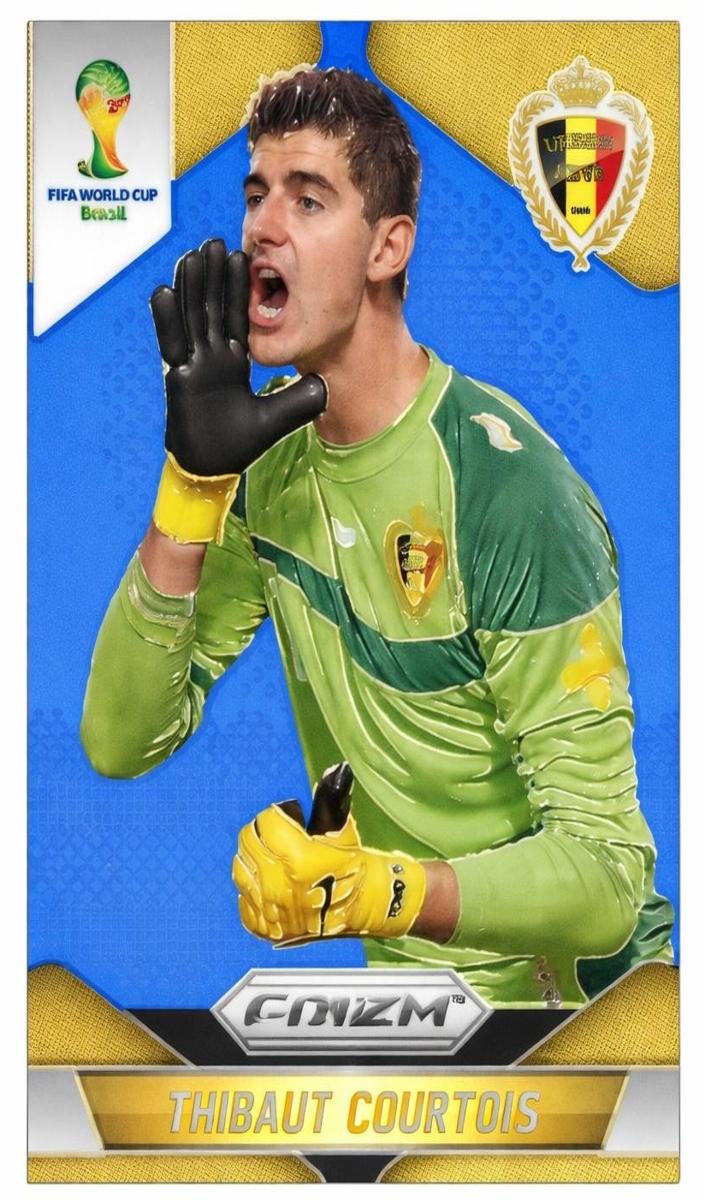2014 Panini Prizm World Cup Thibaut Courtois [Blue] #18 card