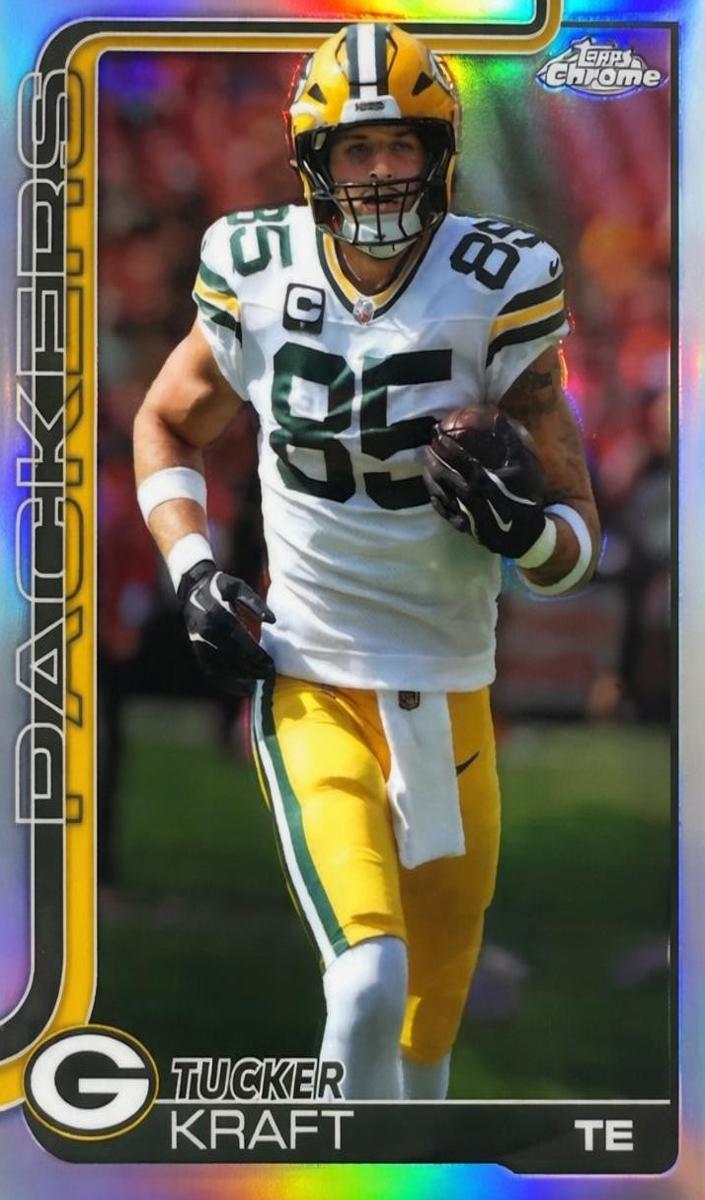 Tucker Kraft 2025 Topps Chrome Football card
