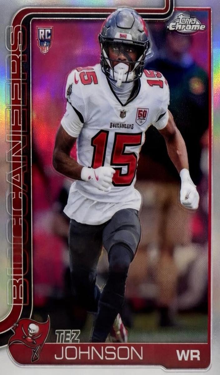 Tez Johnson 2025 Topps Chrome Football card