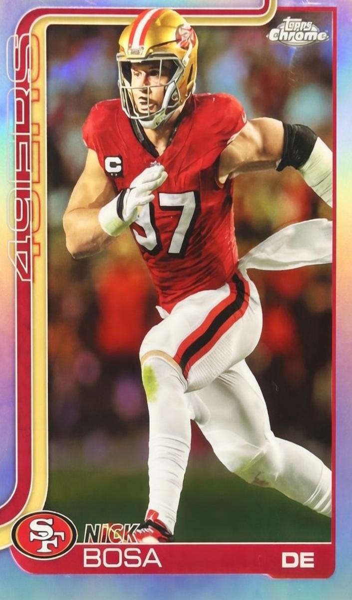 Nick Bosa 2025 Topps Chrome Football card