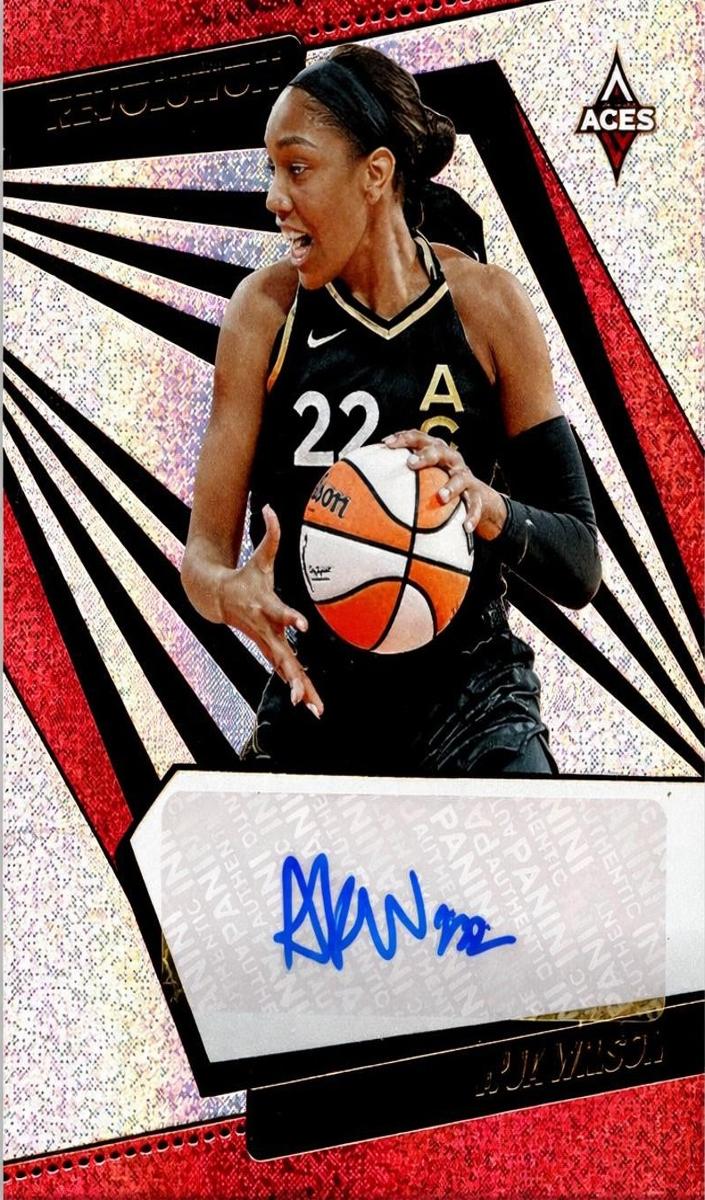 2022 Panini Revolution WNBA Autographs A'ja Wilson #AG-AJW card