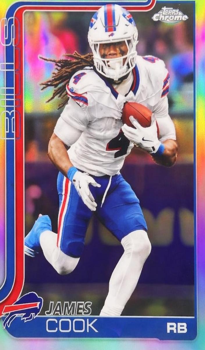 James Cook 2025 Topps Chrome Football card