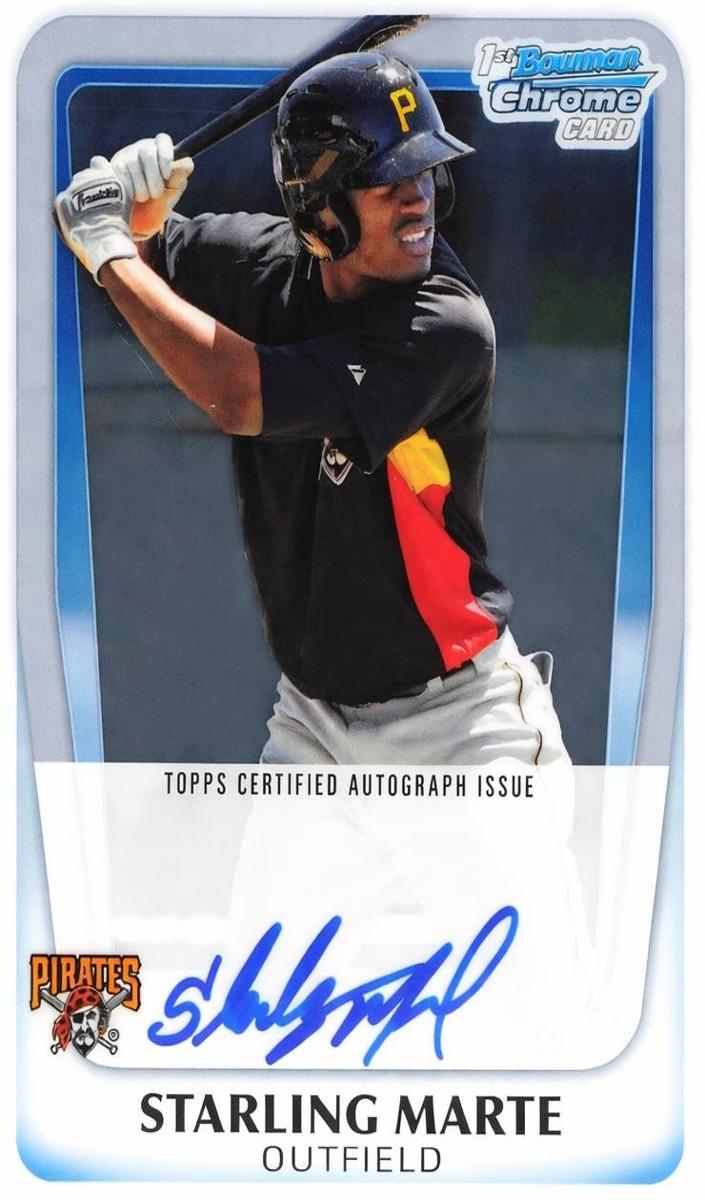 2011 Bowman Chrome Starling Marte #BCP178 card