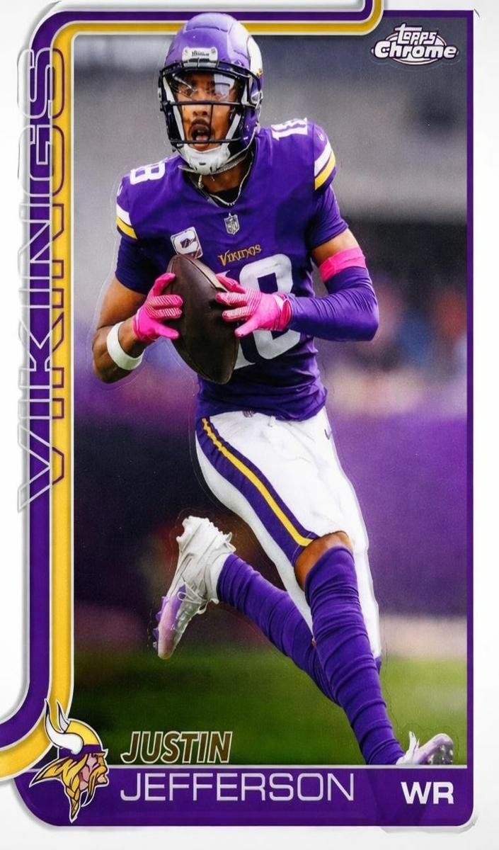 Justin Jefferson 2025 Topps Chrome Football 195 Base image