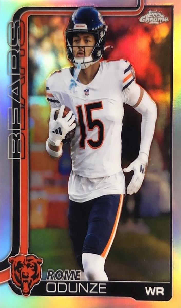 Rome Odunze 2025 Topps Chrome Football card
