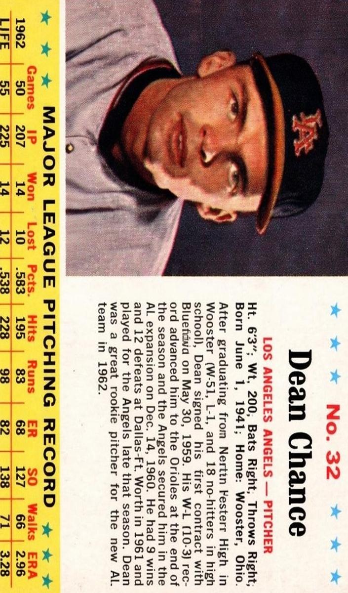 1963 Dean Chance #32