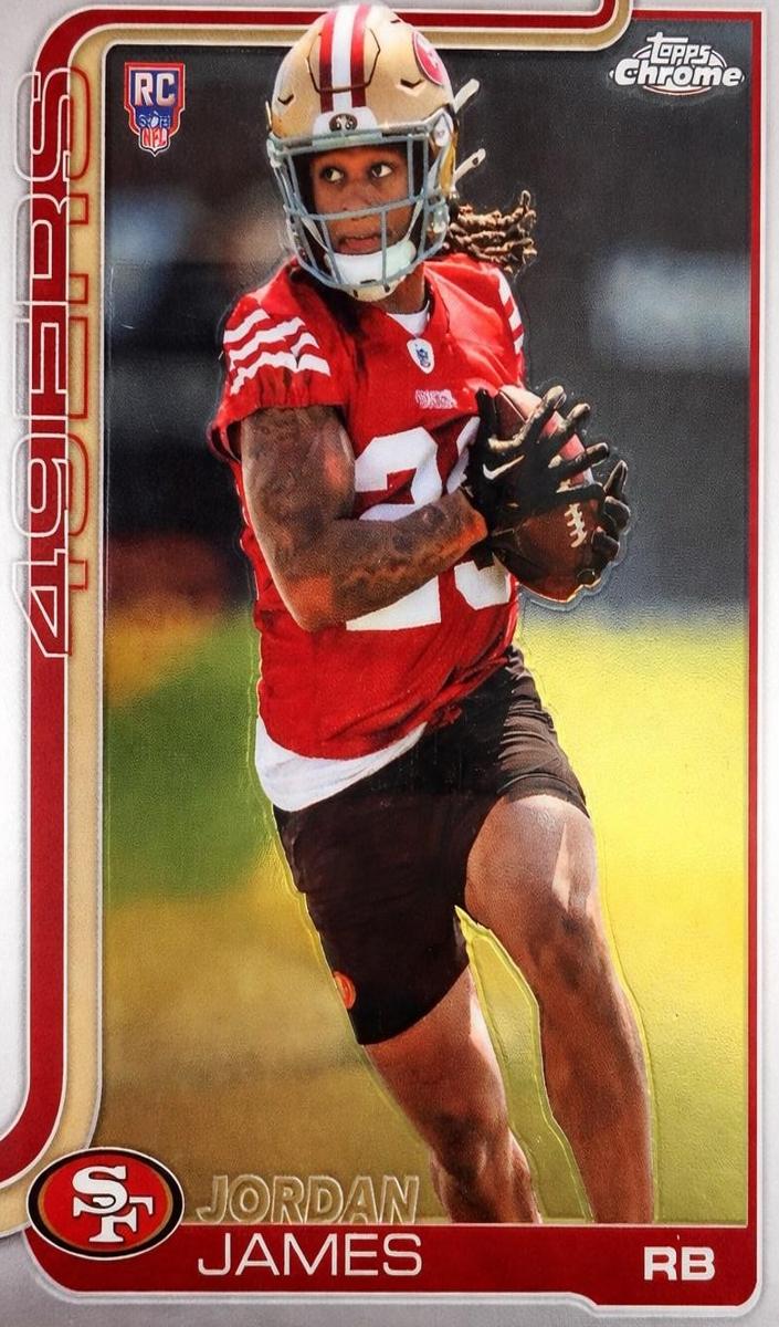 Jordan James 2025 Topps Chrome Football card