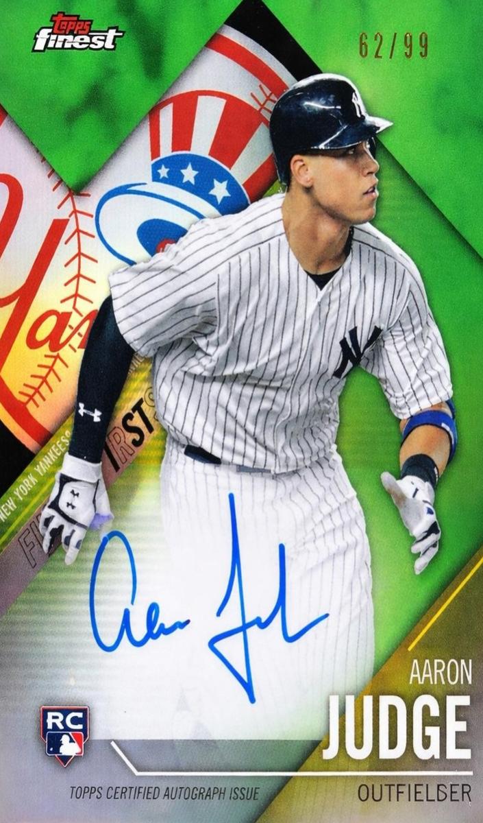 2017 Topps Topps Finest BLUE REF. #FF-AJ Aaron Judge front
