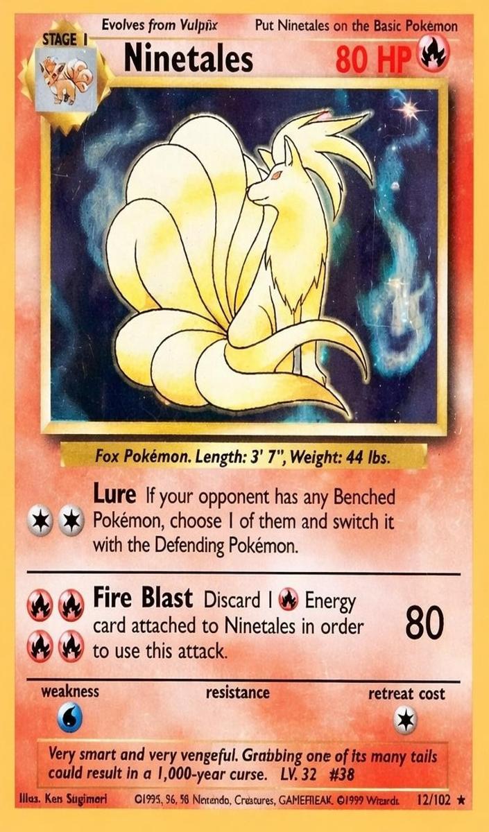 Ninetales Holo 1999 Pokemon Base Set
