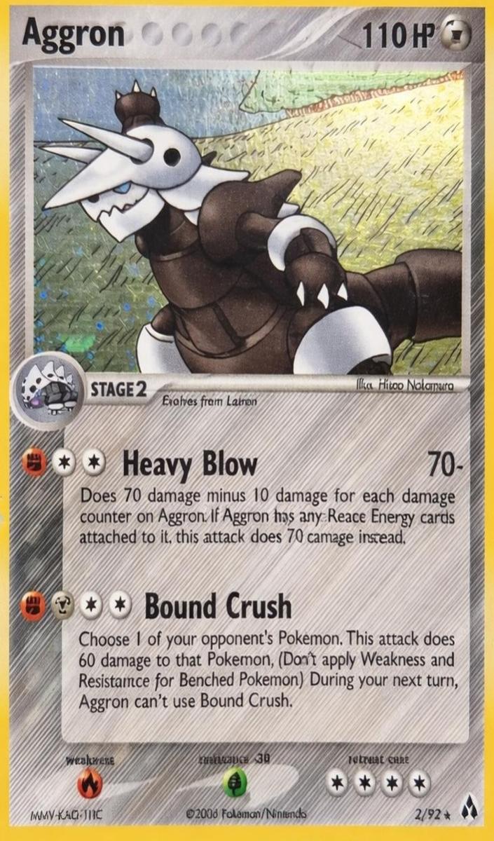 2006 Pokemon Ex Legend Maker-Chinese Holo #2 Aggron front