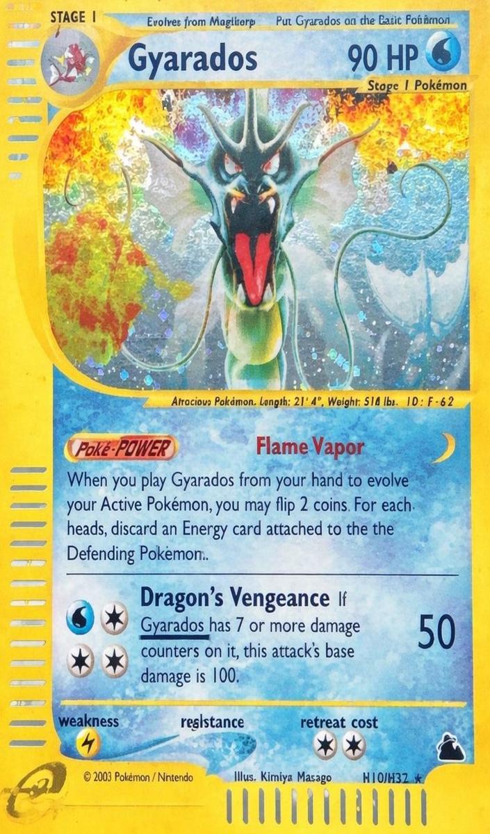 2003 Pokemon Skyridge holo #h10 Gyarados front