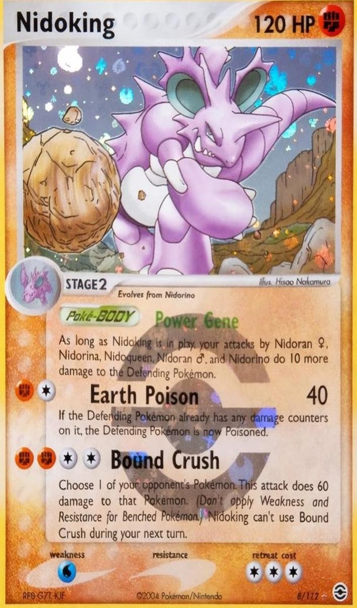 2004 Pokemon EX FireRed & LeafGreen Reverse Holo #8 Nidoking front