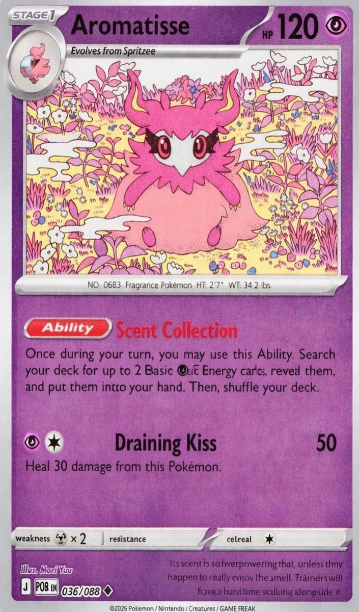 Aromatisse 2026 Pokemon Mega Evolution Perfect Order Reverse Holo