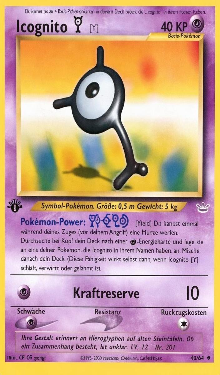 2001 Unown Y [1st Edition] #40