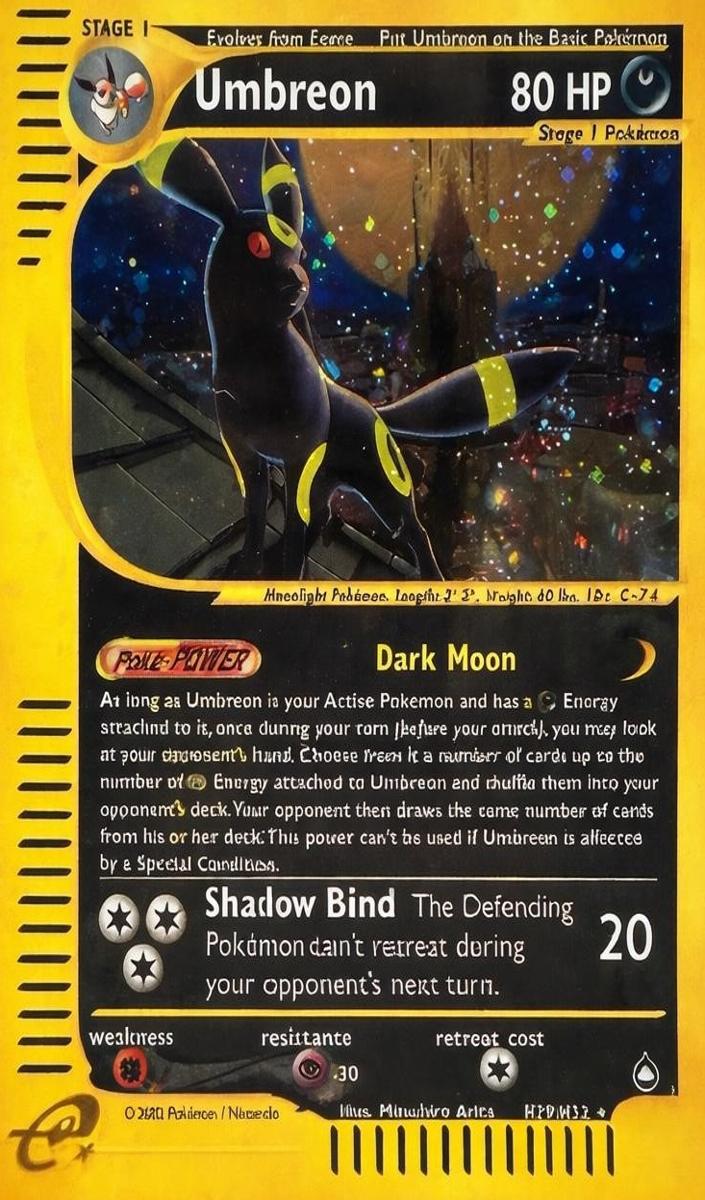 2003 Pokemon Aquapolis Holo #H29 Umbreon front