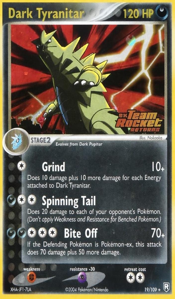 Dark Tyranitar 2004 Pokemon EX Team Rocket Returns Reverse Holo