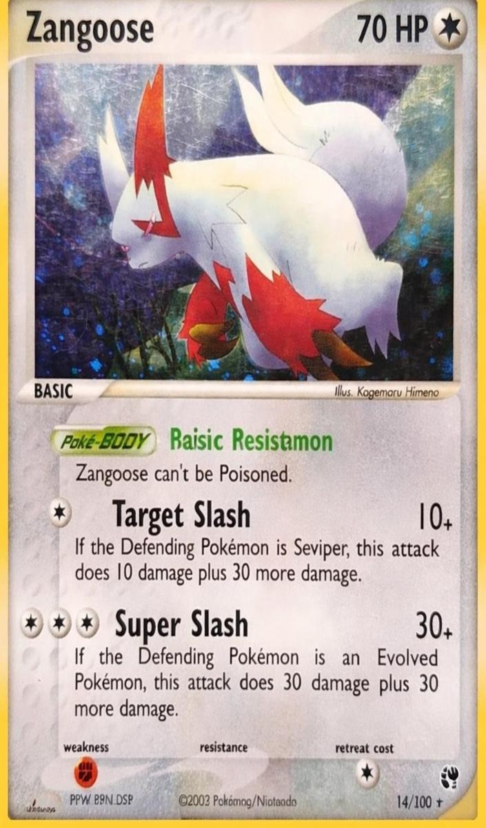 Zangoose Holo 2003 Pokemon EX Sandstorm