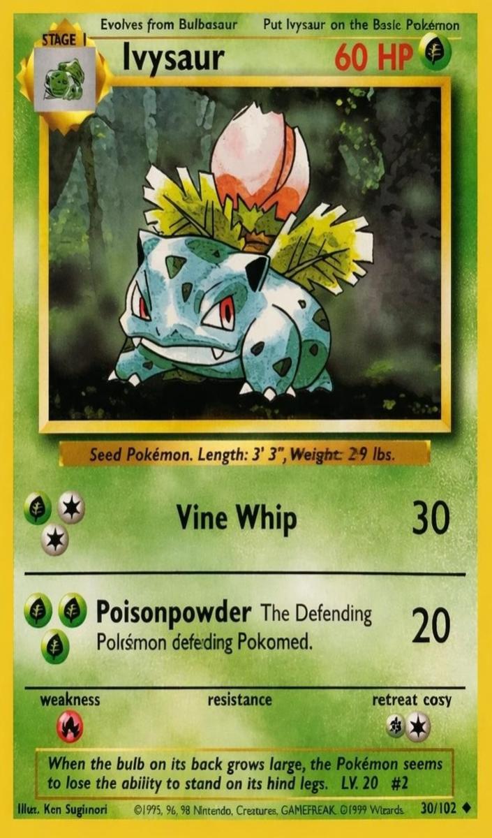 Ivysaur 1999 Pokemon Base Set