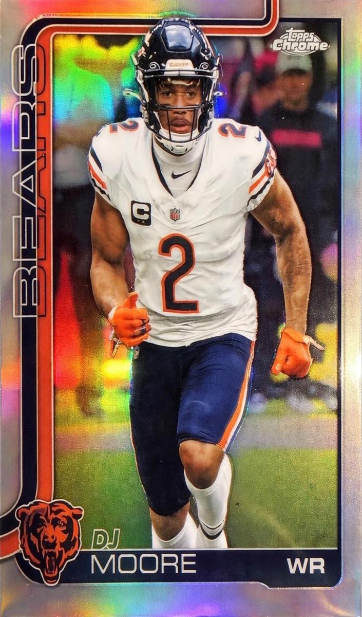 DJ Moore 2025 Topps Chrome Football card