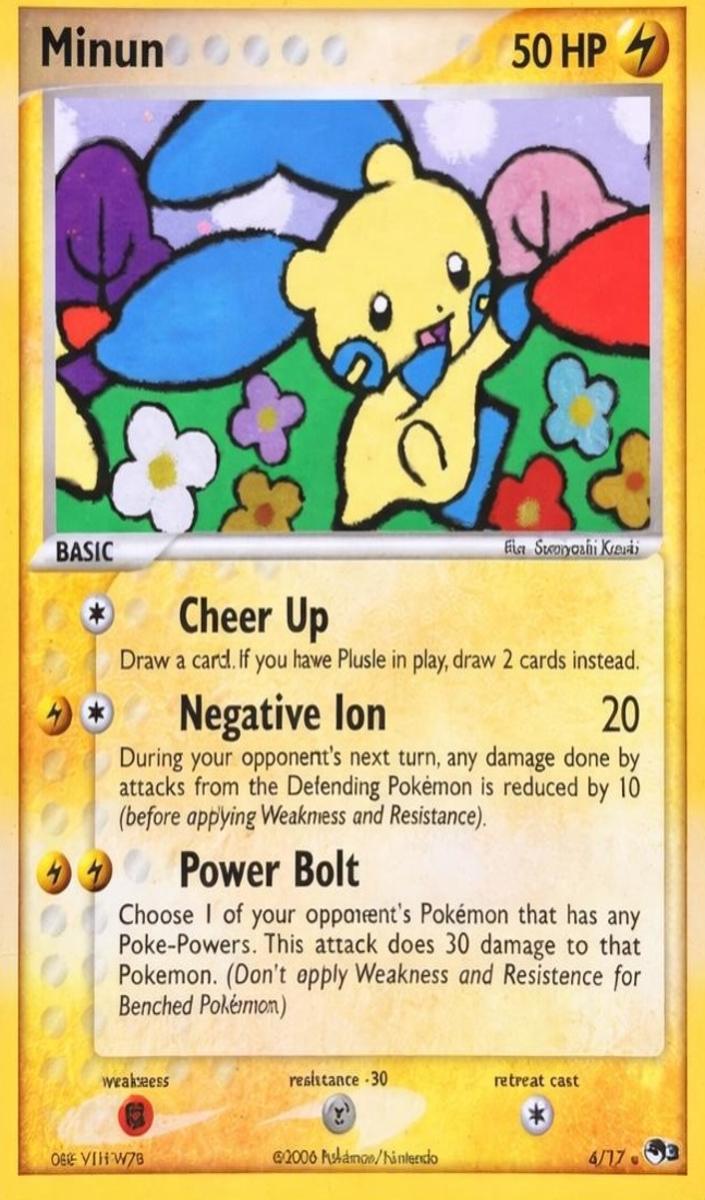 Minun Holo 2006 Pokemon POP Series 3