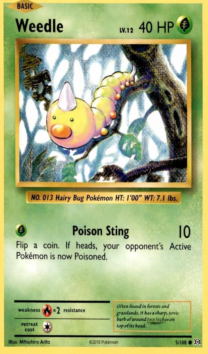 Weedle 2016 Pokemon XY Evolutions