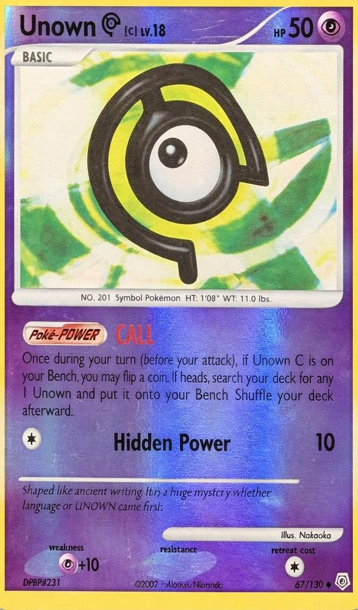 2007 Unown C [Reverse Holo] #67