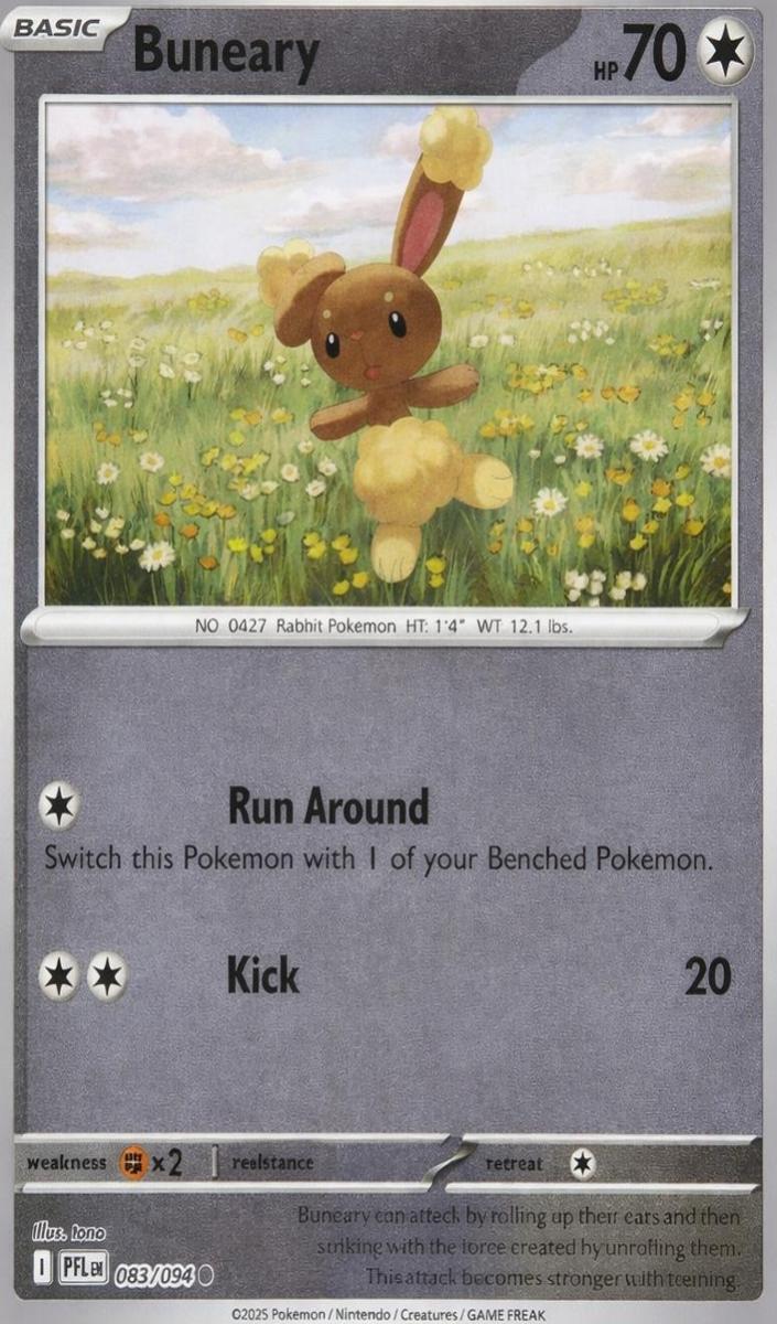 Buneary 2025 Pokemon Mega Evolution Phantasmal Flames