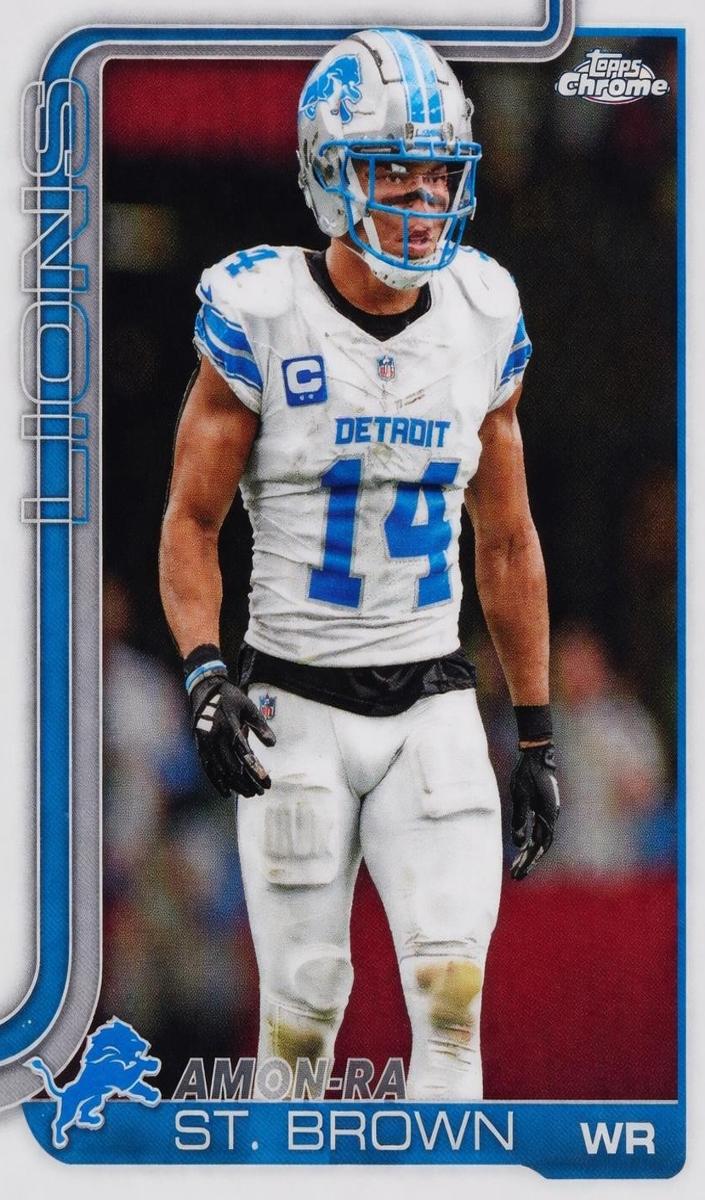 Amon-Ra St. Brown 2025 Topps Chrome Football card