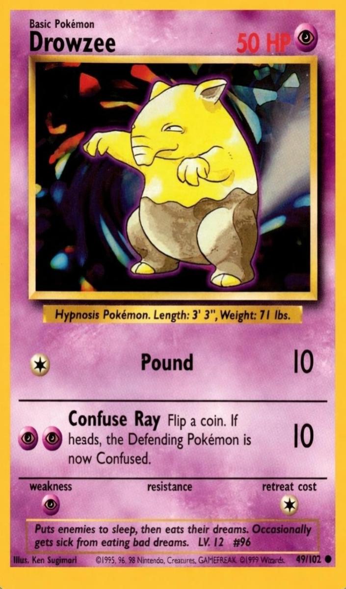 Drowzee 1999 Pokemon Base Set