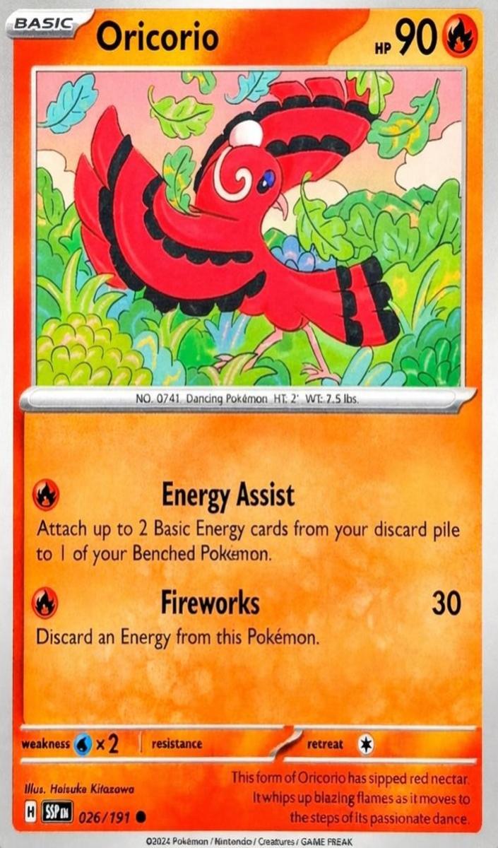 Oricorio 2024 Pokemon Scarlet & Violet Surging Sparks