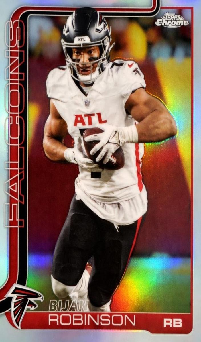 Bijan Robinson 2025 Topps Chrome Football card