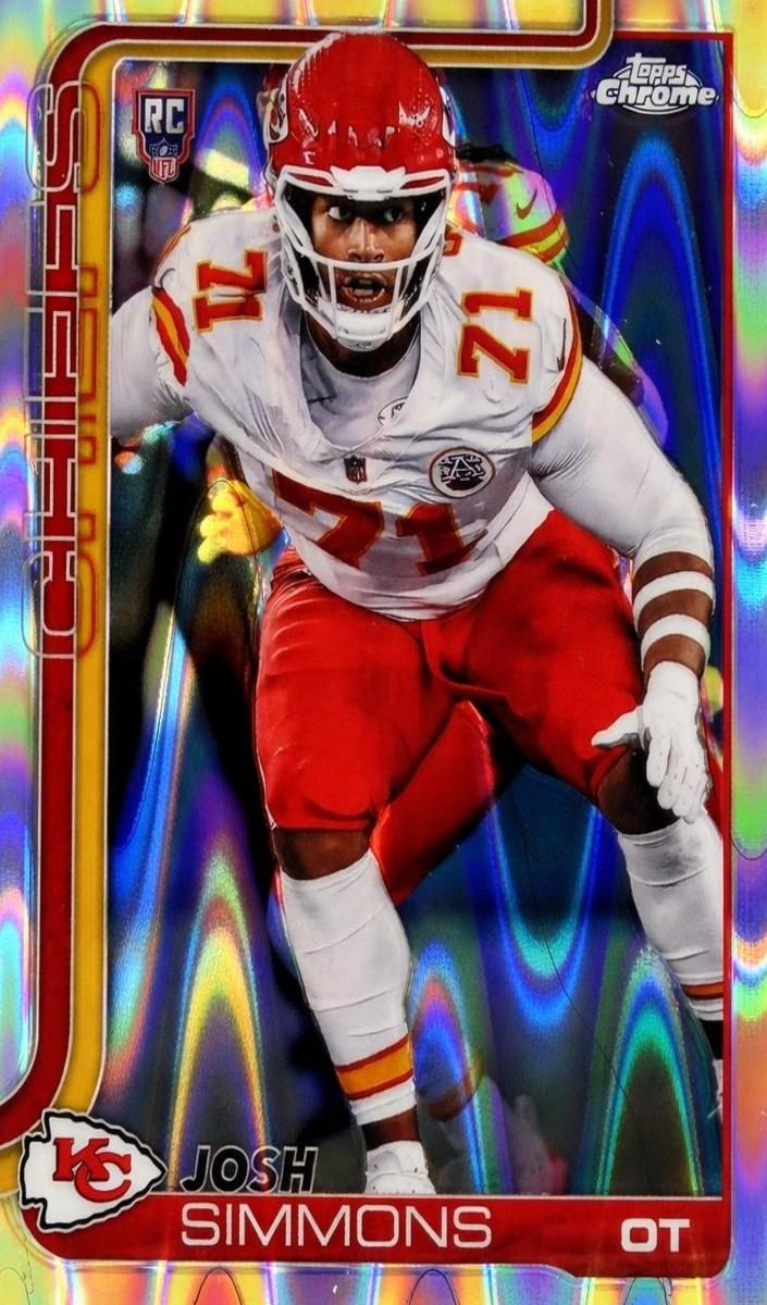 Josh Simmons 2025 Topps Chrome Football card