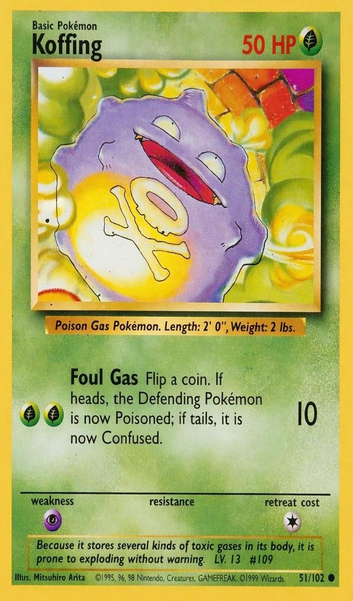 Koffing 1999 Pokemon Base Set