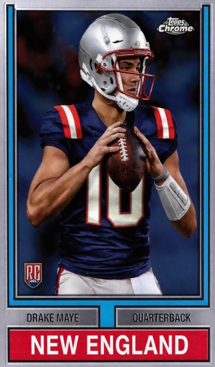 2024 Topps Chrome 1974 Drake Maye #74TF-3 card