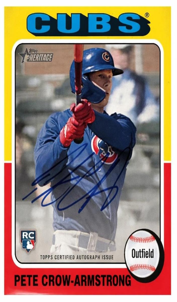 2024 Topps Heritage Real One Autograph Pete Crow-Armstrong #ROA-PC card