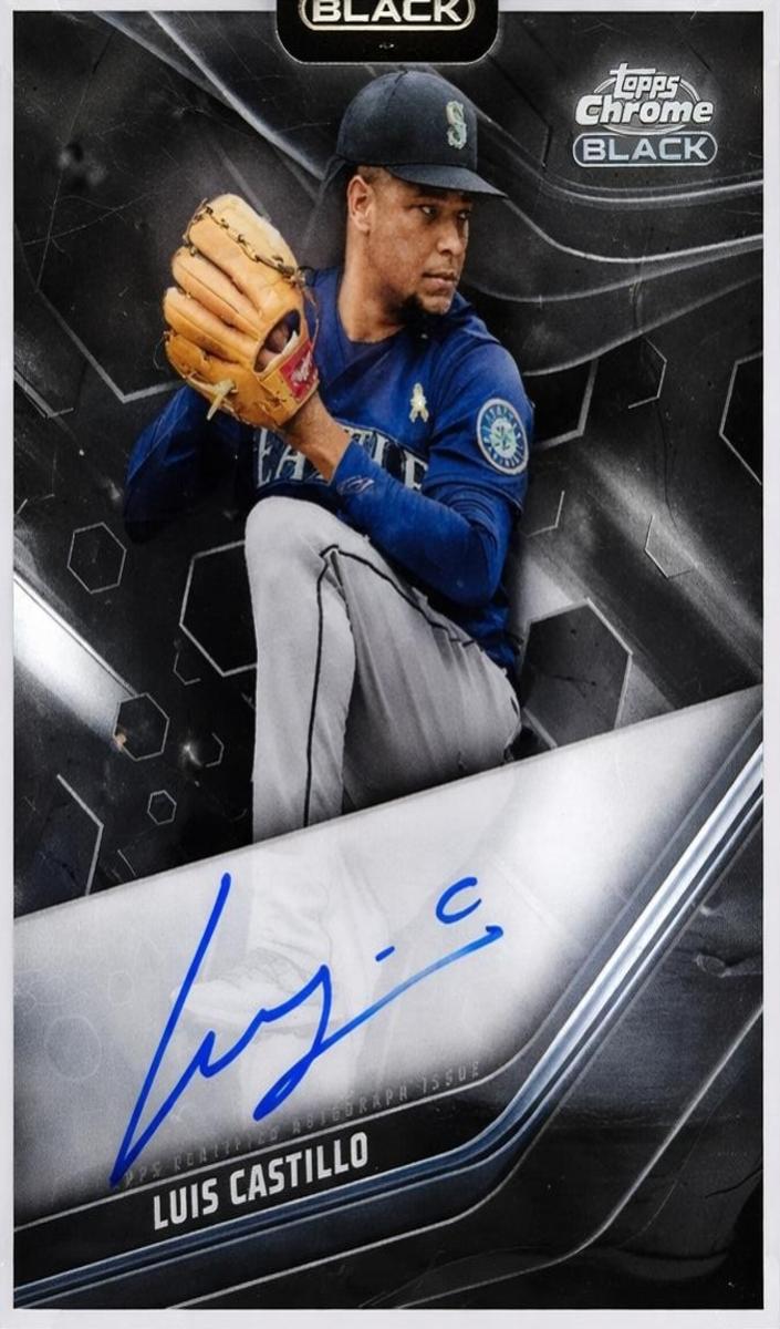 2023 Topps Chrome Black Luis Castillo #CBA-LC card