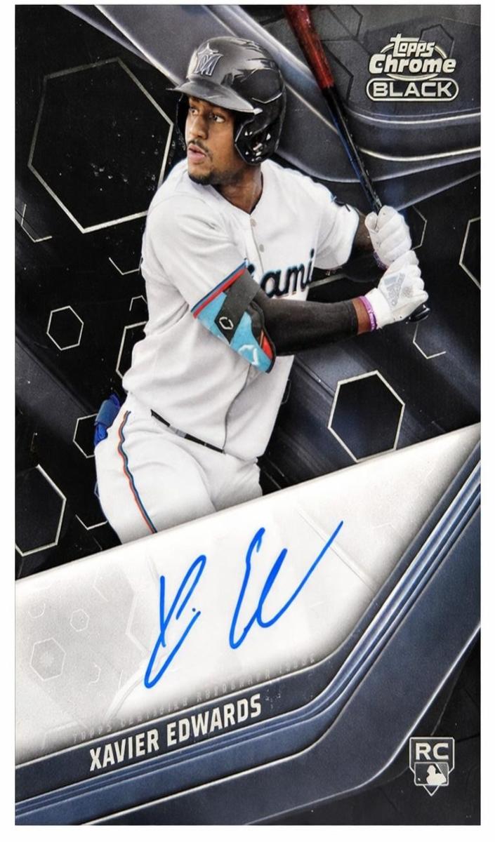 2023 Topps Chrome Black Xavier Edwards #CBA-XE card