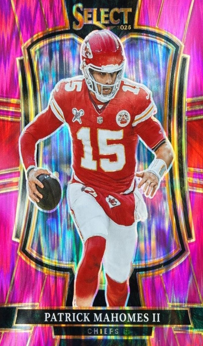 2025 Panini Select Patrick Mahomes II [Black Red Prizm Shock] #107 card
