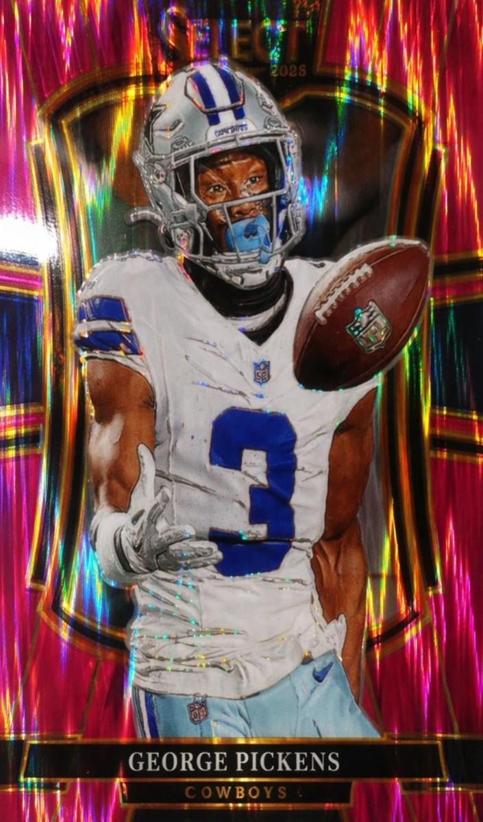 2025 Panini Select George Pickens [Pink Prizm Shock] #197 card