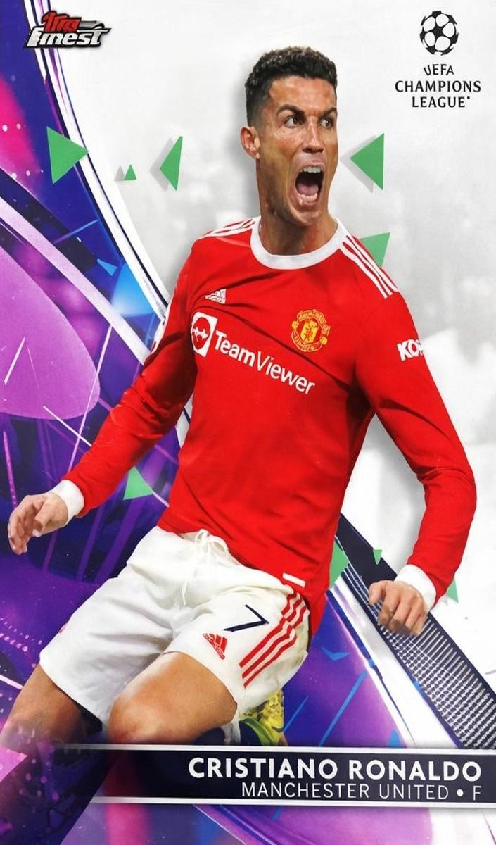 2021 Topps Finest UEFA Champions League Cristiano Ronaldo #100 card