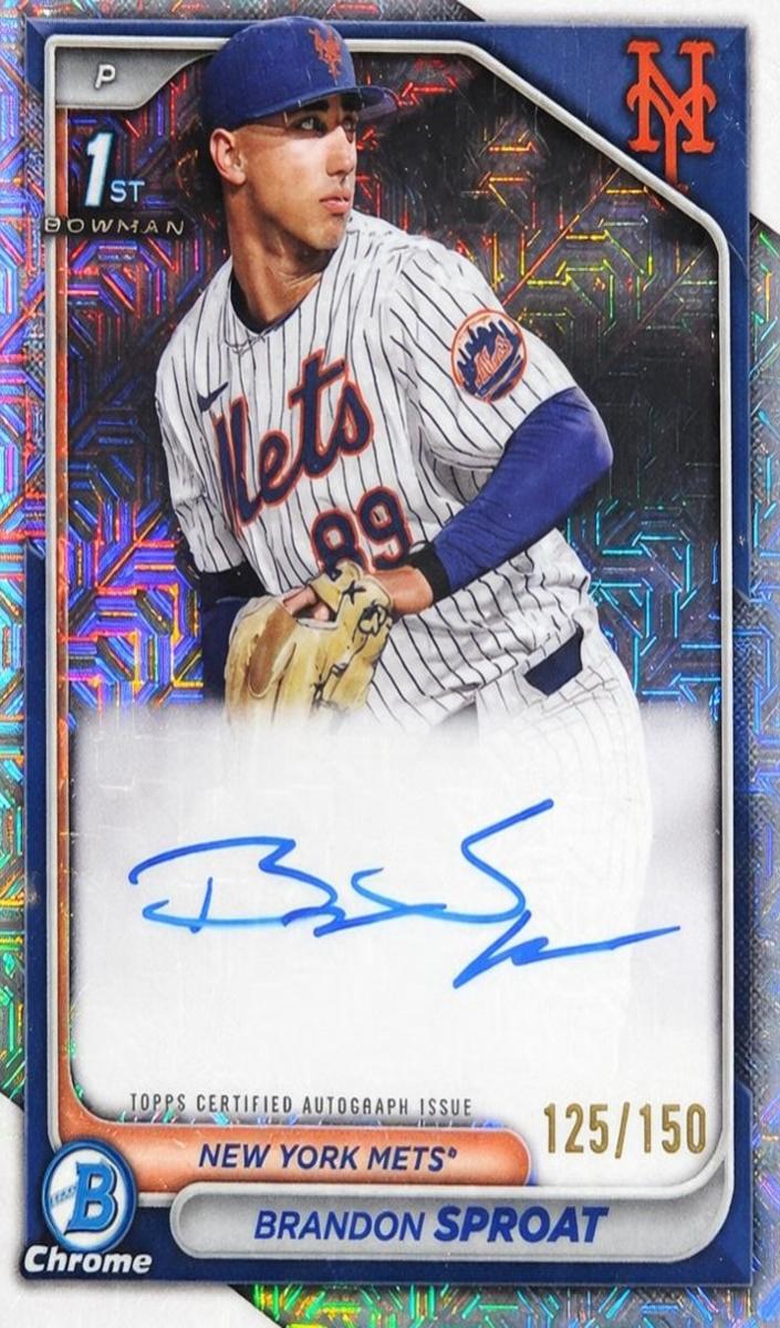 2024 Bowman Bowman Chrome PROSPECT AU-HTA CHOICE REF #CPA-BS Brandon Sproat front