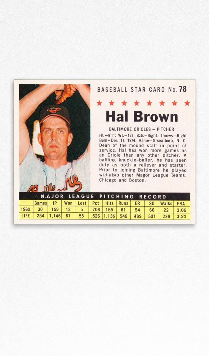 1961 Hal Brown [Hand Cut] #78