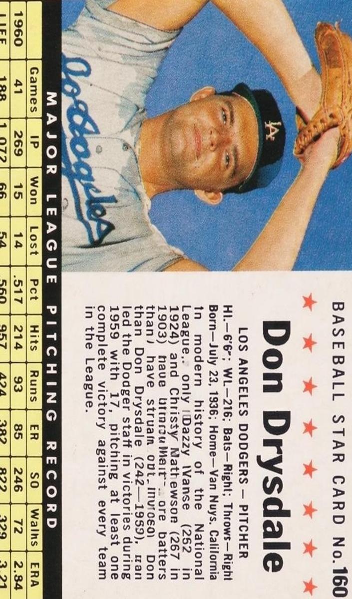 1961 Don Drysdale [Hand Cut] #160