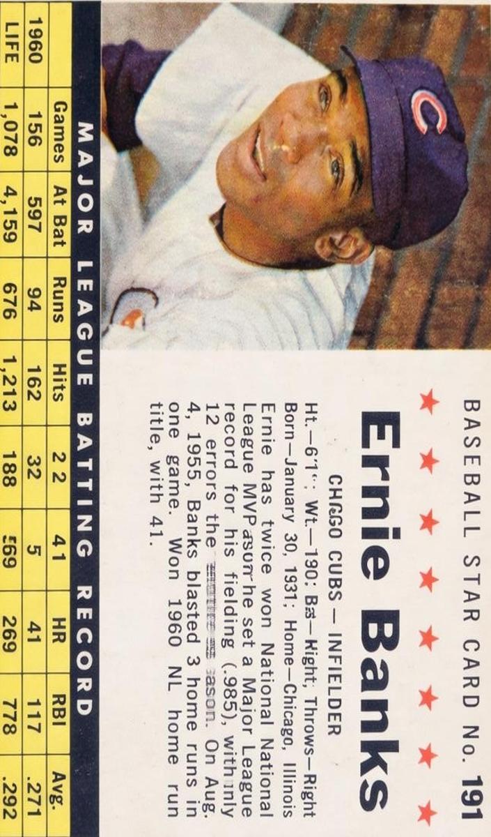 1961 Ernie Banks [Hand Cut] #191