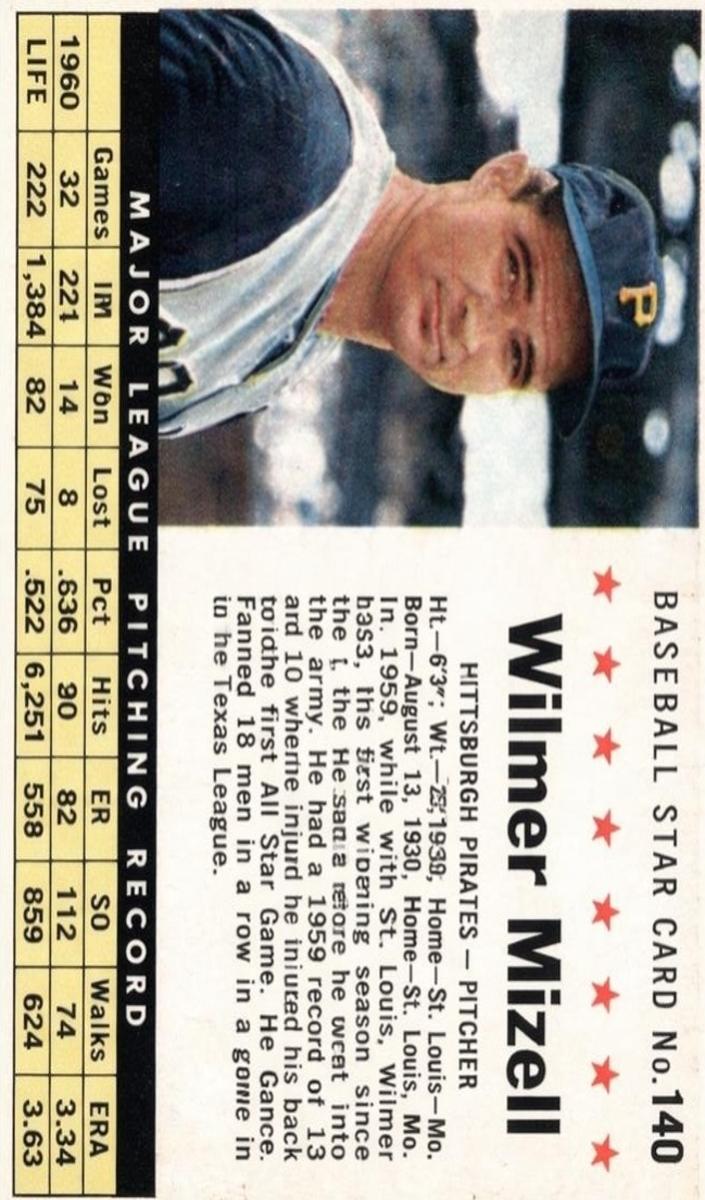1961 Wilmer Mizell [Hand Cut] #140